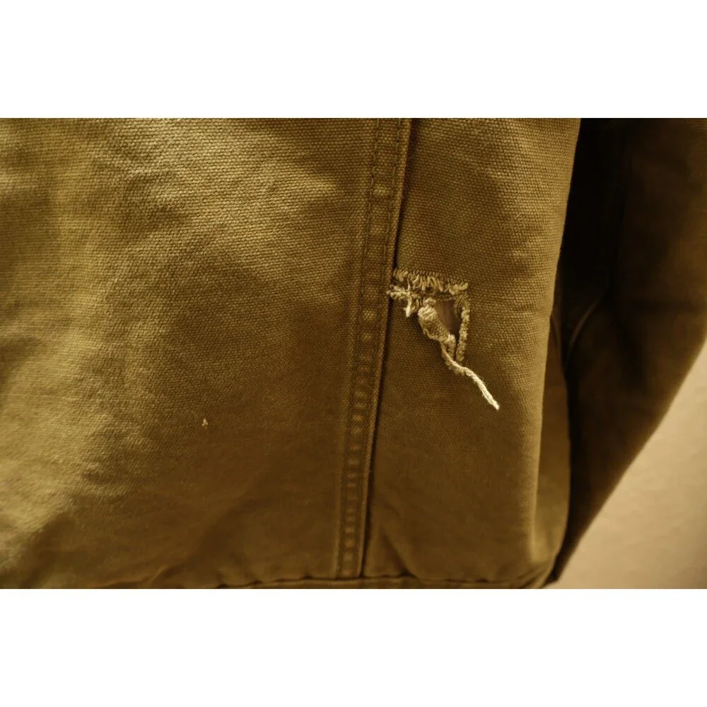 Levis Type 3 Sherpa Trucker Jacket Mens Large L Olive Green Canvas 16365 *READ*